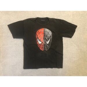 Vintage 2007 Spider-Man 3 Movie Promo T-Shirt Black Marvel Symbiote Graphic Tee